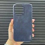 قاب (کاور، گارد، کیس) آیفون 14 پرومکس (iphone 14 pro max) چرمی یوشیتا سرمه ای