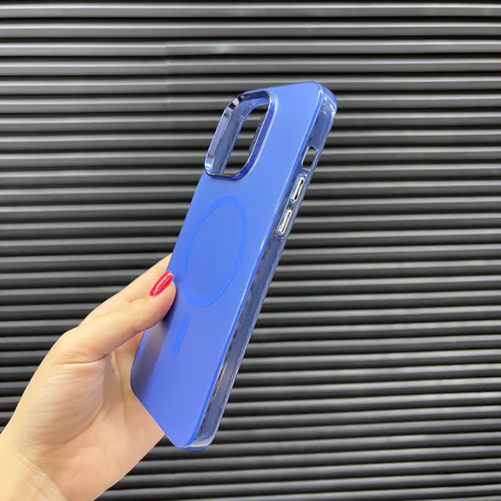 قاب (کاور، گارد، کیس) اپل آیفون (iphone) هولوگرامی more مگسیف دار (مگنتی - آهنربایی) آبی