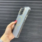 قاب (کاور، گارد، کیس) اپل آیفون (iphone) هولوگرامی more مگسیف دار (مگنتی - آهنربایی) طوسی