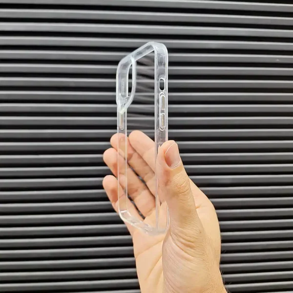 قاب (کاور، گارد، کیس) اپل آیفون (iphone) شفاف شیشه ای بی رنگ دکمه فلزی gear4 D30
