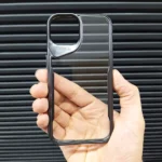 قاب (کاور، گارد، کیس) اپل آیفون (iphone) شفاف شیشه ای بی رنگ دکمه فلزی gear4 D30 مشکی