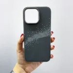 قاب (کاور، گارد، کیس) اپل آیفون (iphone) طرح کربن با لبه محافظ لنز خاکستری