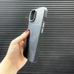 قاب (کاور، گارد، کیس) اپل آیفون (iphone) طرح کربن با لبه محافظ لنز مشکی