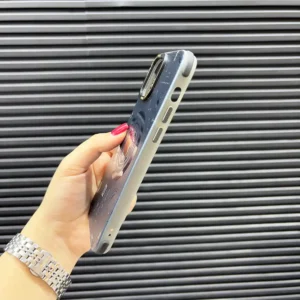 قاب (کاور، گارد، کیس) اپل آیفون (iphone) مگ سیف و بامپر دار تکنولوژی سرمه ای