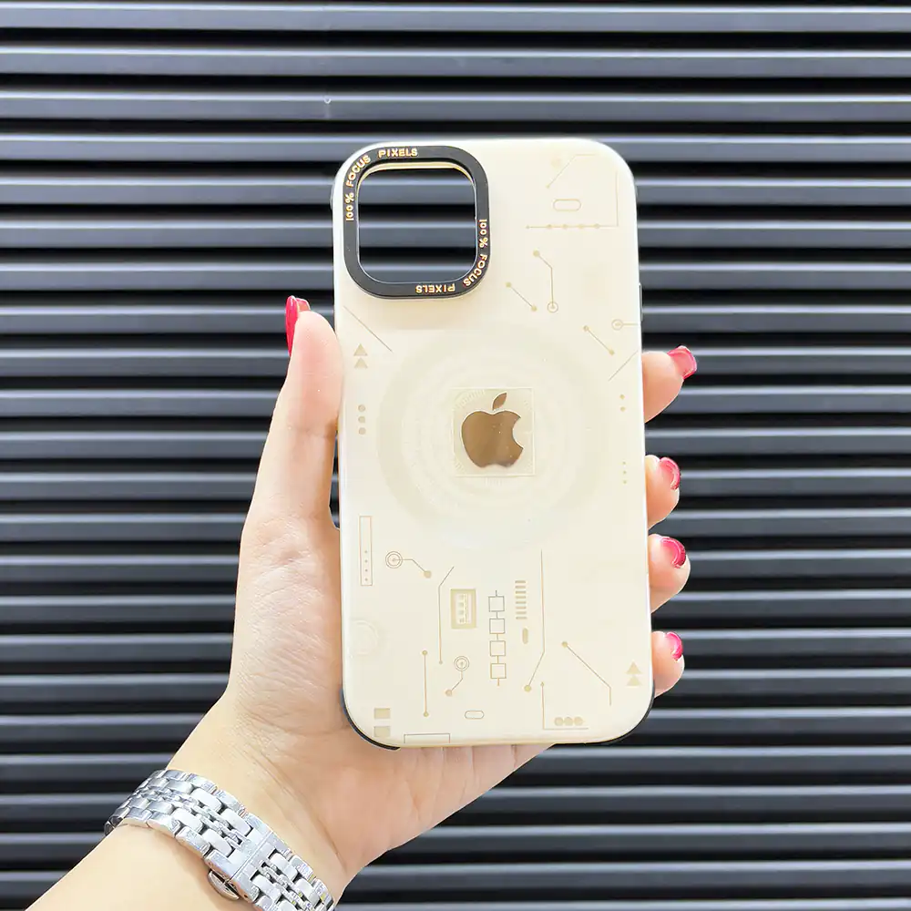 قاب (کاور، گارد، کیس) اپل آیفون (iphone) مگ سیف و بامپر دار تکنولوژی زرد کرم