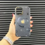 قاب (کاور، گارد، کیس) اپل آیفون (iphone) مگ سیف و بامپر دار تکنولوژی سرمه ای