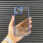 قاب (کاور، گارد، کیس) اپل آیفون (iphone) مات محافظ لنز دار برجسته سرمه ای